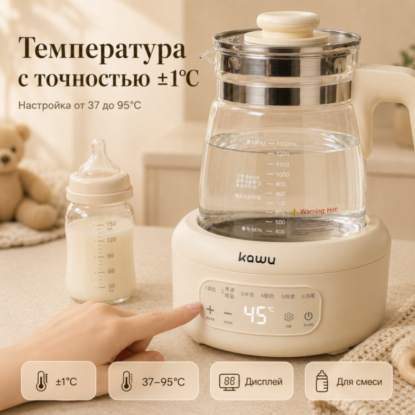 Чайник подогреватель для детского питания