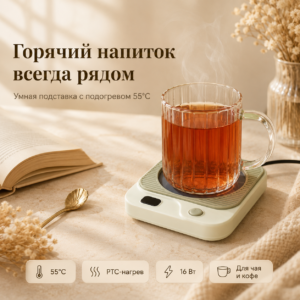 KW1793 (1) Кружка с умной подставкой для подогрева